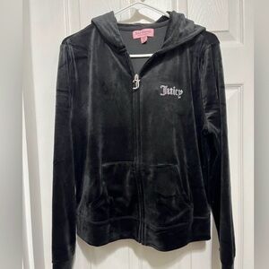 Juicy Couture Black Velour Zip-Up Jacket NWOT